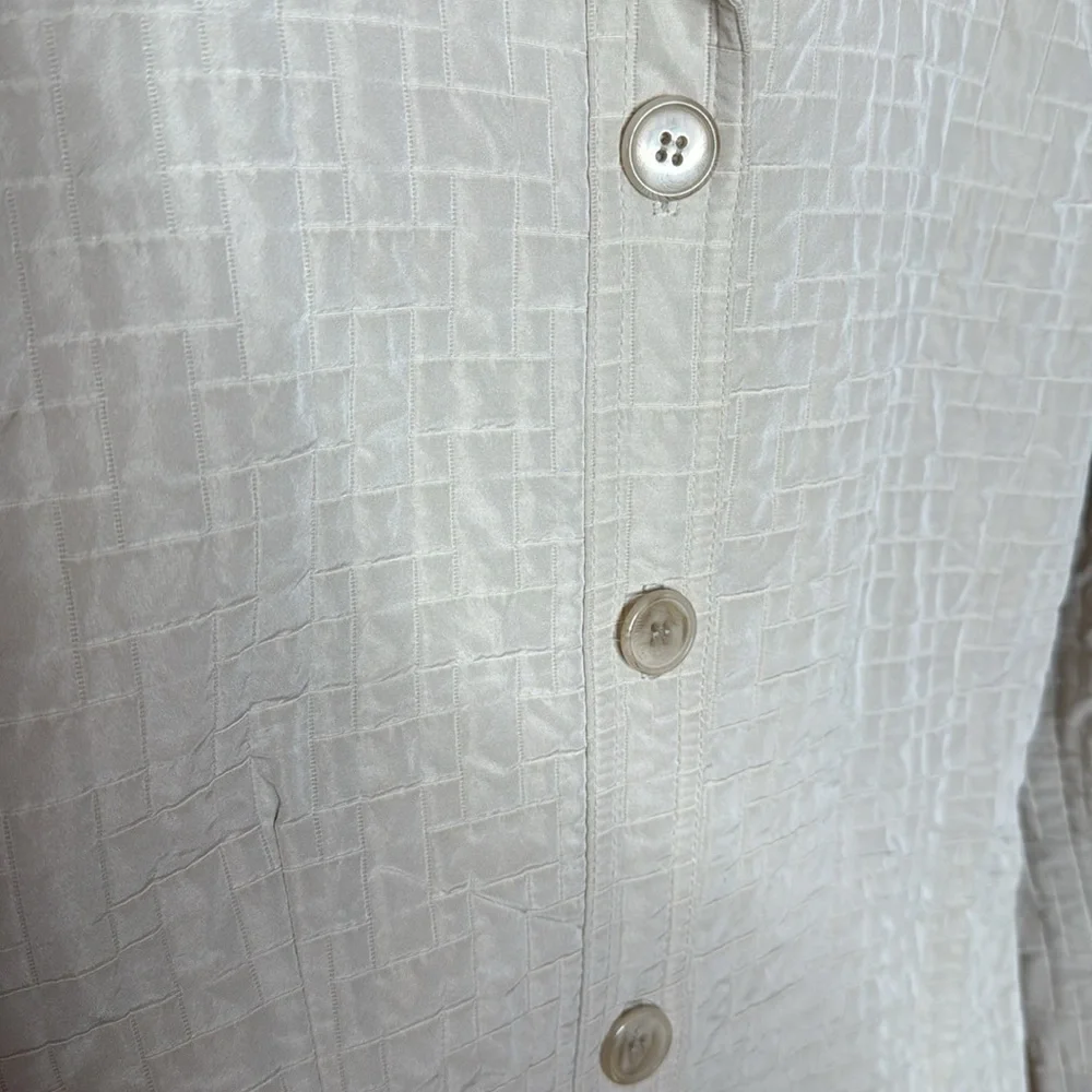 Randy Kemper Cream Ivory Quilted Jacket Size 8 - Picture 2 of 10
